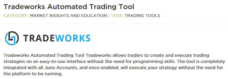 Tradeworks on Juno Markets Tradeworks on Juno Markets